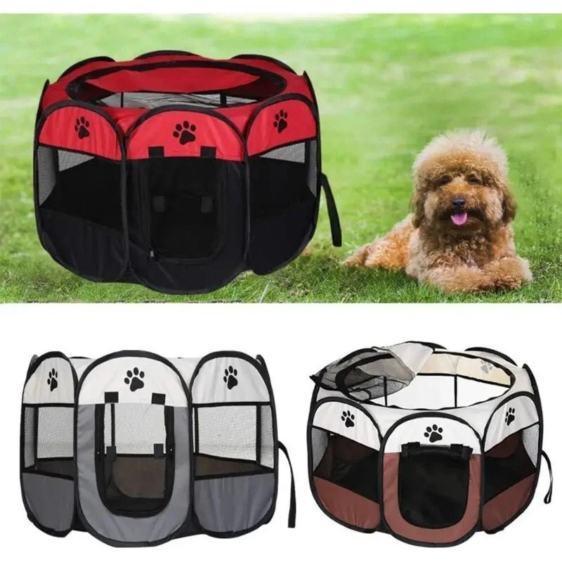 Portable Pet Playpen – Foldable Soft Crate for Dog, Cat, Rabbit, Guinea Pig