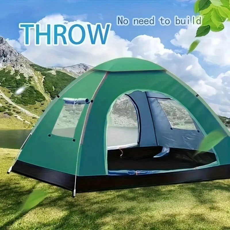 3-4 Person Pop Up Camping Tent – Instant Setup Waterproof Dome for Outdoor Use