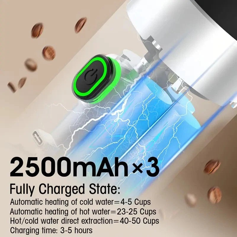 Portable Espresso Maker USB C – Self-Heating, for Coffee Pods & Grounds