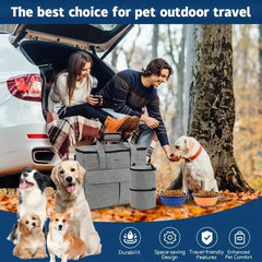 FULED Airline Approved Pet Travel Bag – With Bowls & Food Containers