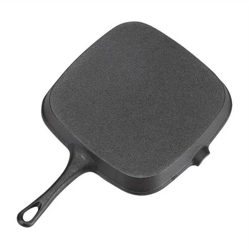 Cast Iron Grill Pan – Non-Stick Ridged Skillet for Steak & BBQ