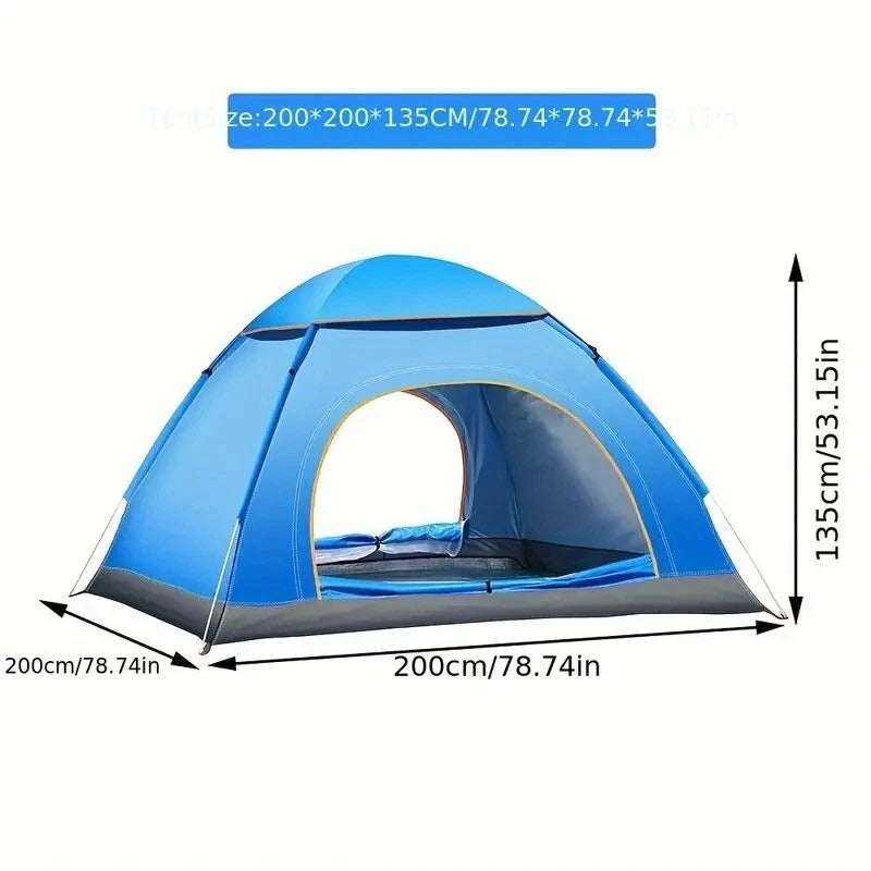 3-4 Person Pop Up Camping Tent – Instant Setup Waterproof Dome for Outdoor Use