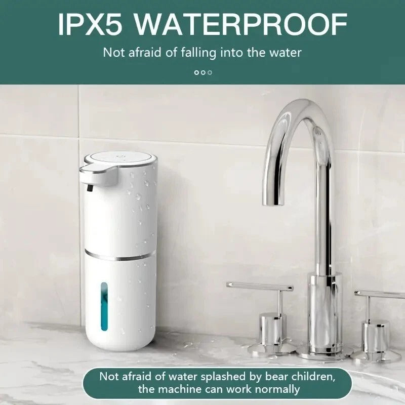 Touchless Soap Dispenser – 380ml Wall Mount, USB Rechargeable, Sensor Auto Pump