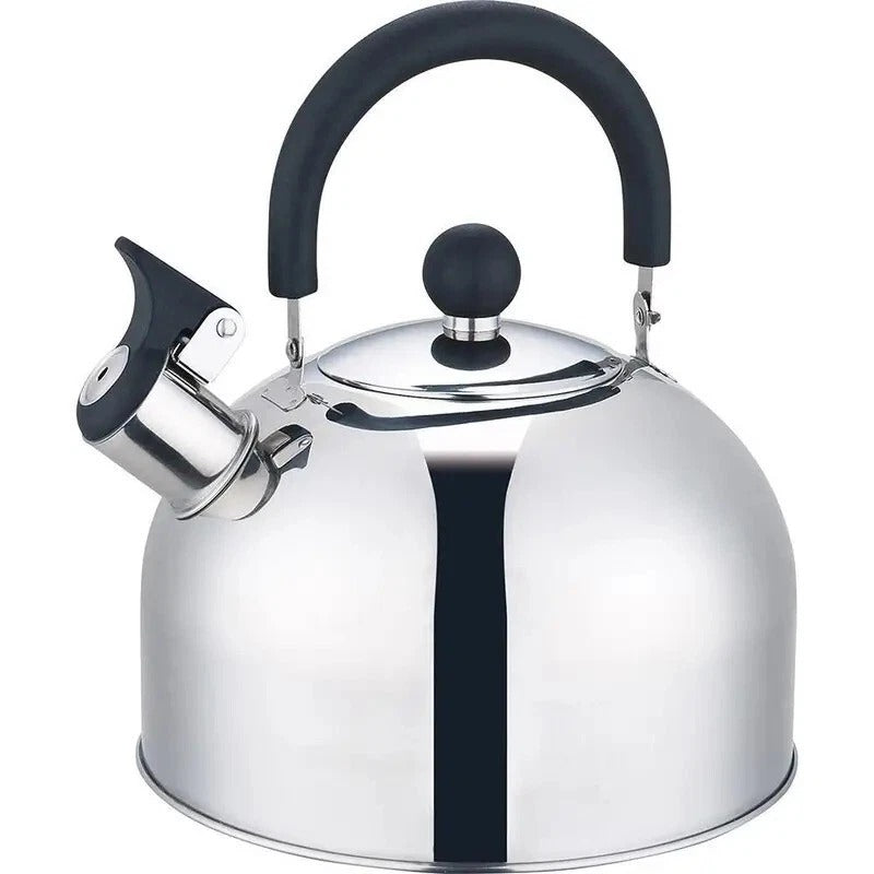 Stainless Steel 2.5L Whistling Tea Kettle – Mirror Finish Stove Top Kettle with