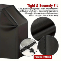 Black BBQ Grill Cover – Heavy-Duty, Heat-Resistant, for Gas Grills