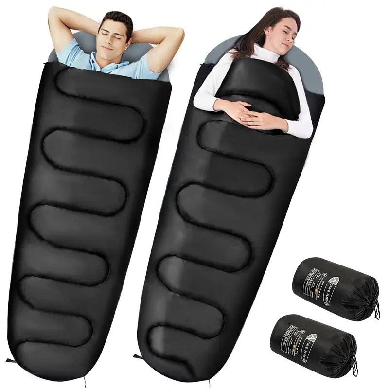 2x Mummy Sleeping Bag Lightweight 3-Season Camping Hiking Travel Outdoor