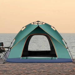 3-4 Person Automatic Camping Tent – Double Layer Waterproof Pop Up Outdoor Tent