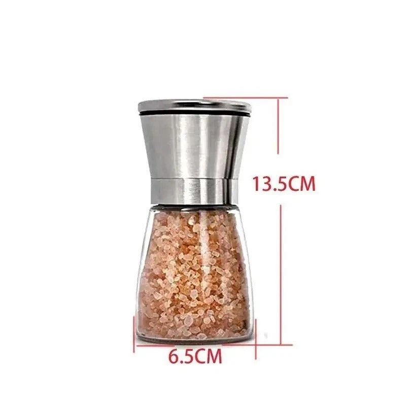 2x Pepper and Salt Grinder Set Mill Adjustable Stainless Steel Shaker Coarse