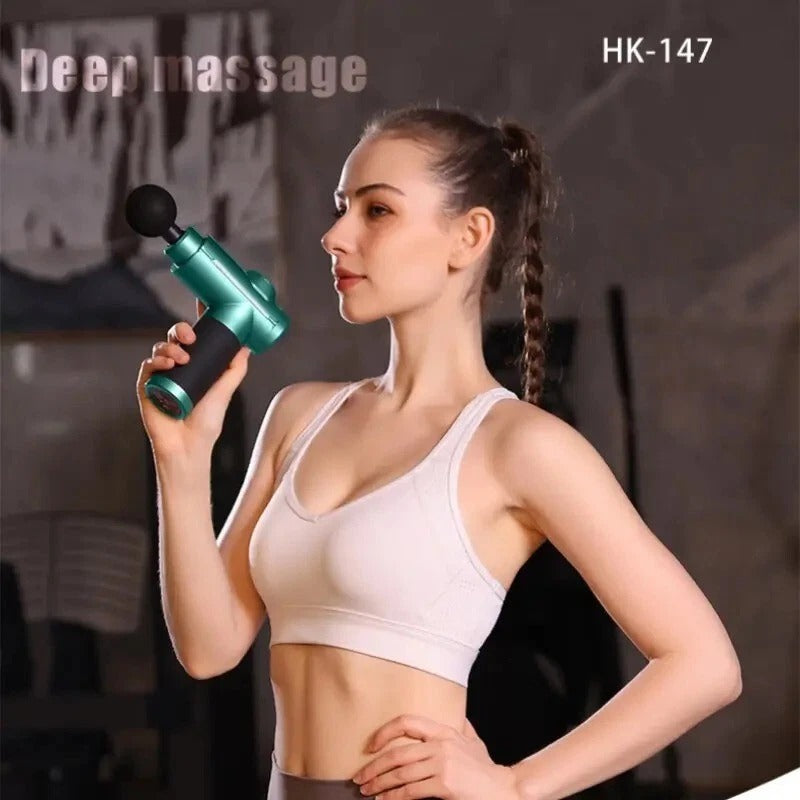 Muscle Massage Gun–32 Speed Deep Tissue Massager, Heads & LCD Touch Father's Day