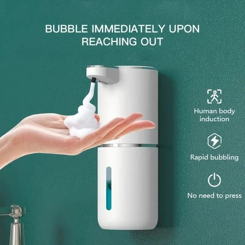 Touchless Soap Dispenser – 380ml Wall Mount, USB Rechargeable, Sensor Auto Pump
