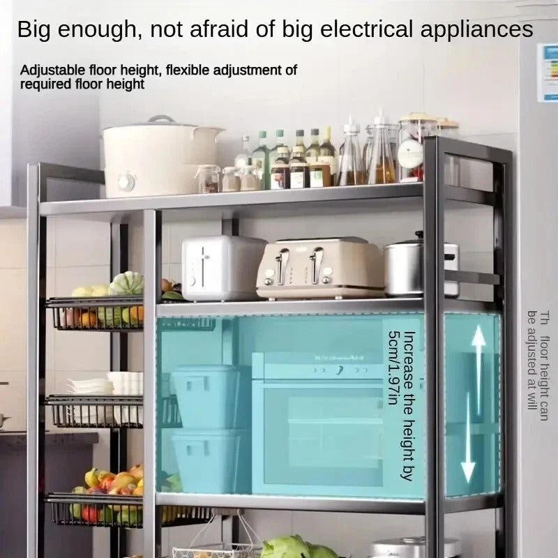 Durable, Space-Saving Organizer for Kitchen, Living Room, Bedroom - Rolling Carb