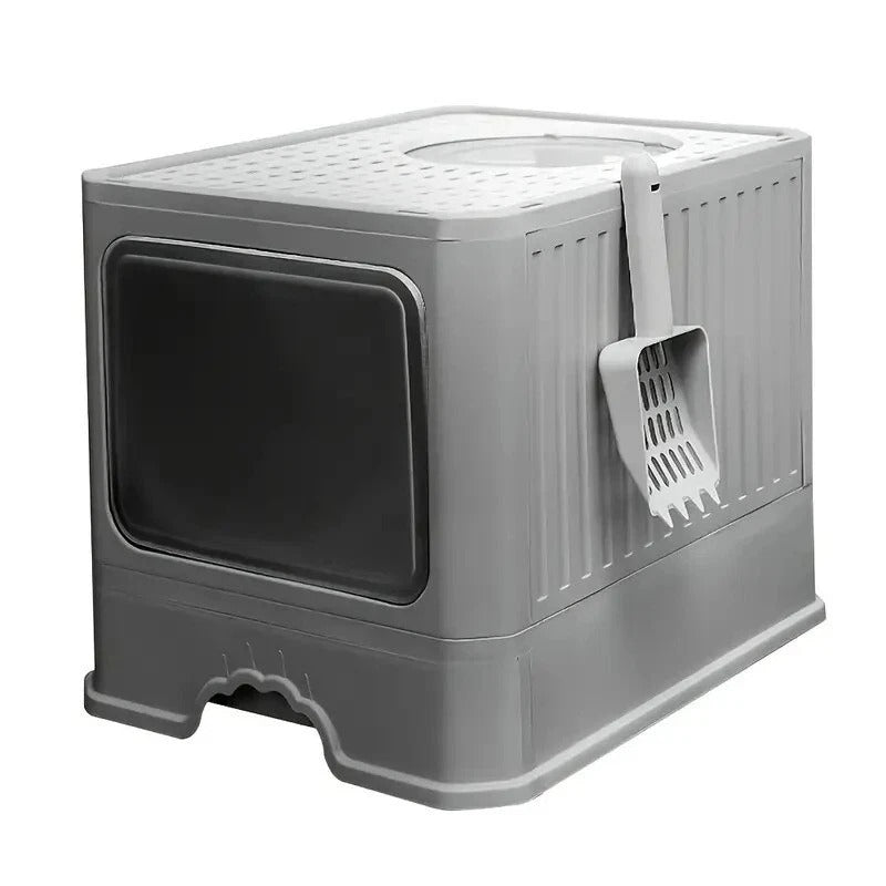 Large Cat Litter Box with Drawer – Anti-Splashing Tray Easy Clean Hooded Toilet M mykingbiz (3)