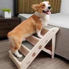 4-Step Foldable Pet Stairs – Anti-Slip, 50cm Tall for Beds & Sofas, Dogs & Cats