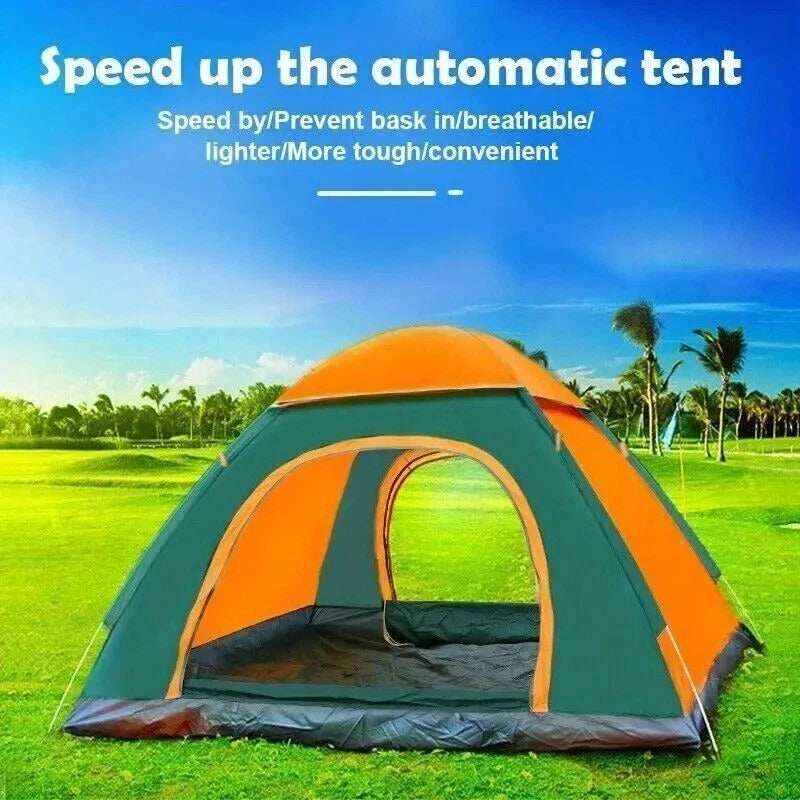 3-4 Person Pop Up Camping Tent – Instant Setup Waterproof Dome for Outdoor Use