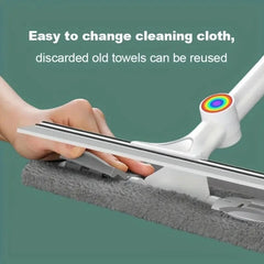 2-in-1 Glass Wiper Window Cleaning Tool – Plastic & Stainless Steel for Home Use
