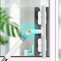 2-in-1 Glass Wiper Window Cleaning Tool – Plastic & Stainless Steel for Home Use