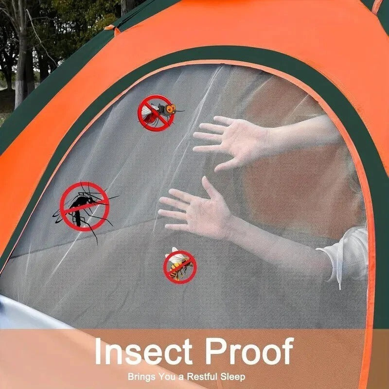 3-4 Person Pop Up Camping Tent – Instant Setup Waterproof Dome for Outdoor Use