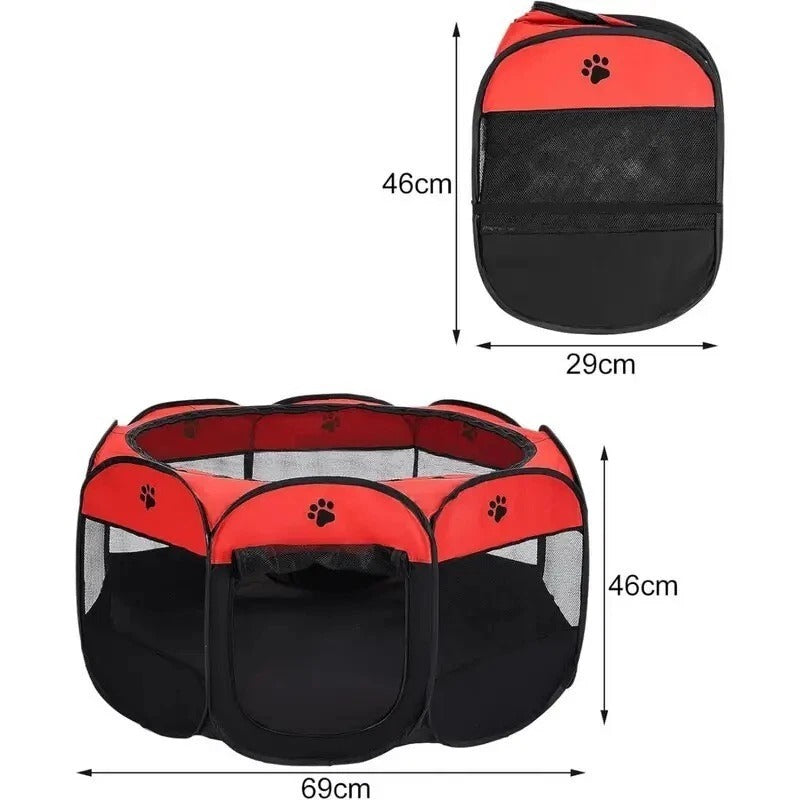Portable Pet Playpen – Foldable Soft Crate for Dog, Cat, Rabbit, Guinea Pig