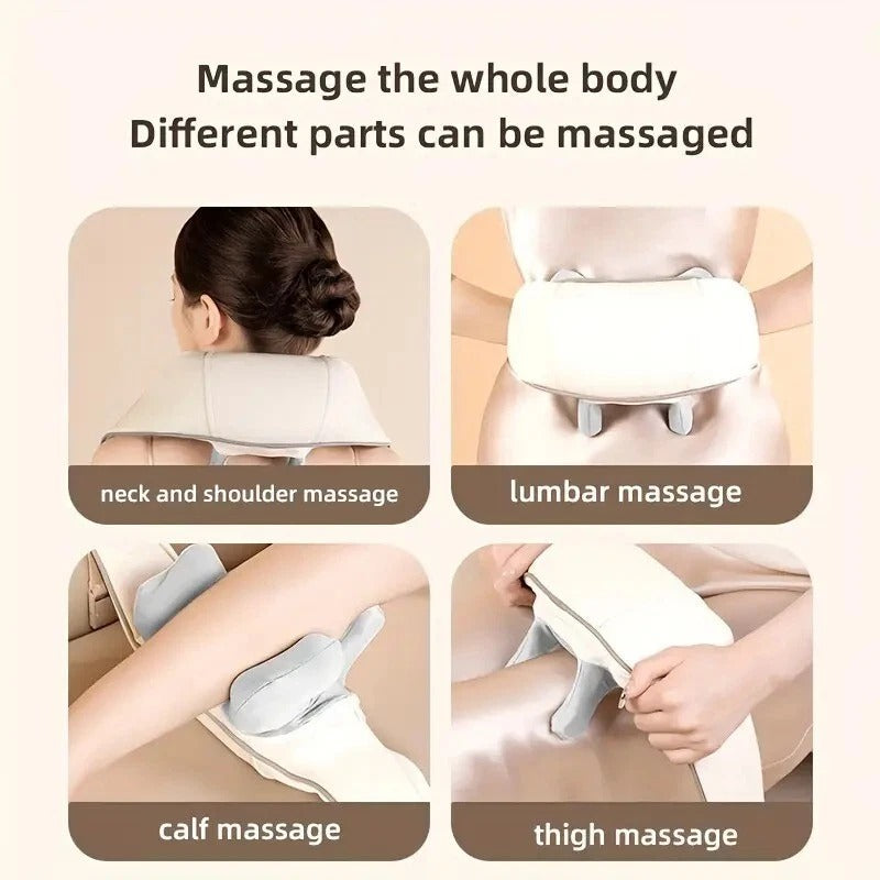 Electric Neck & Shoulder Massager with Heat – Deep Kneading, Gift for Adults