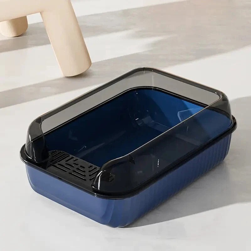 Extra Large Cat Litter Tray – High Sided Deep Pan Open Toilet Box Anti-Spill 51c