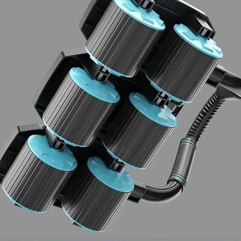 Ab Roller with 4/6 Wheels – Auto Rebound, Elbow Support, Timer & Pad Core Traine
