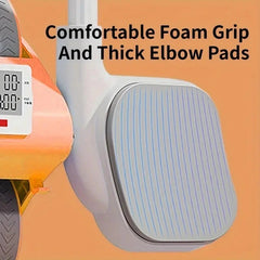 Auto Rebound Ab Roller with Elbow Pads & Timer – Core Workout Wheel Gym