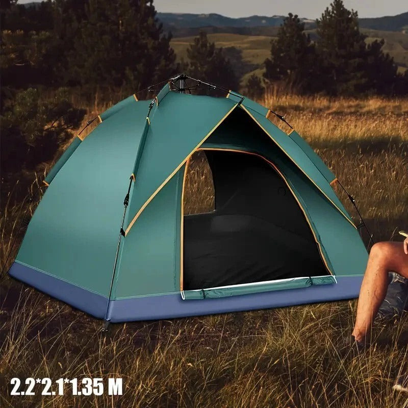 3-4 Person Automatic Camping Tent – Double Layer Waterproof Pop Up Outdoor Tent