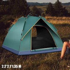 3-4 Person Automatic Camping Tent – Double Layer Waterproof Pop Up Outdoor Tent