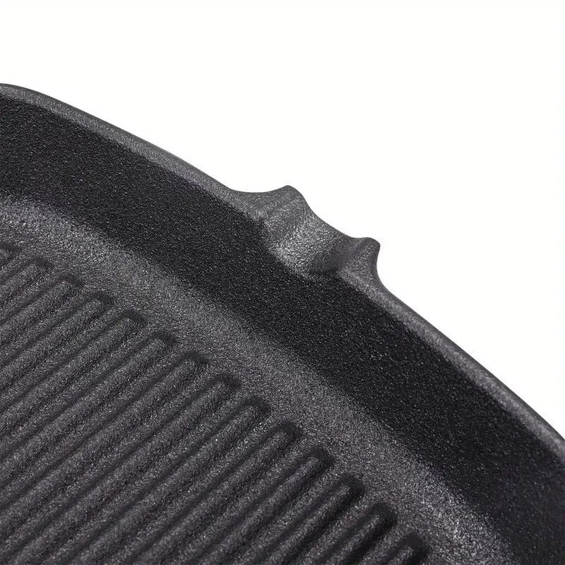 Cast Iron Grill Pan – Non-Stick Ridged Skillet for Steak & BBQ