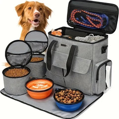 FULED Airline Approved Pet Travel Bag – With Bowls & Food Containers