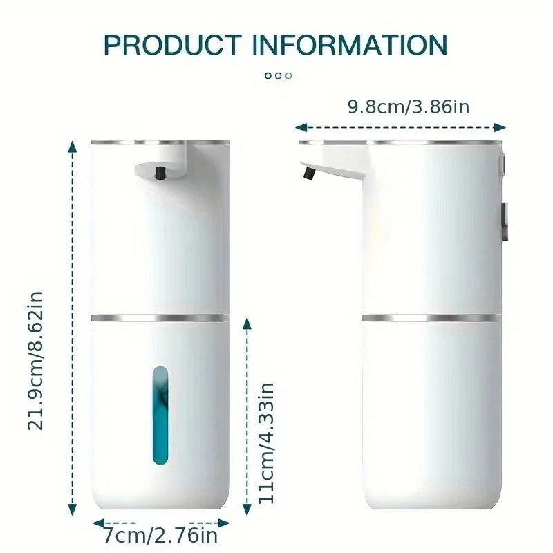 Touchless Soap Dispenser – 380ml Wall Mount, USB Rechargeable, Sensor Auto Pump