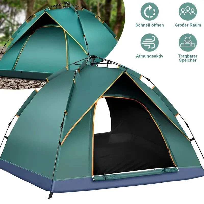 3-4 Person Automatic Camping Tent – Double Layer Waterproof Pop Up Outdoor Tent