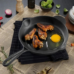 Cast Iron Grill Pan – Non-Stick Ridged Skillet for Steak & BBQ