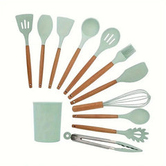 12pcs Silicone Kitchen Utensils Cookware Set Nonstick Baking Cooking Spoon Tools