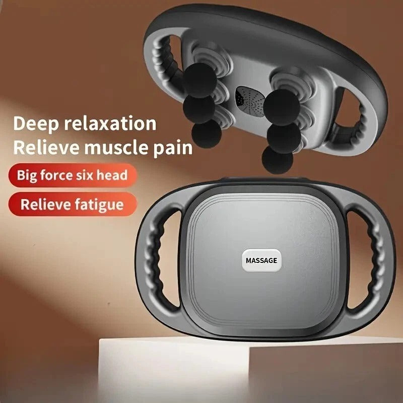 6-Head Handheld Deep Tissue Massage Gun – Electric Muscle Massager for Body