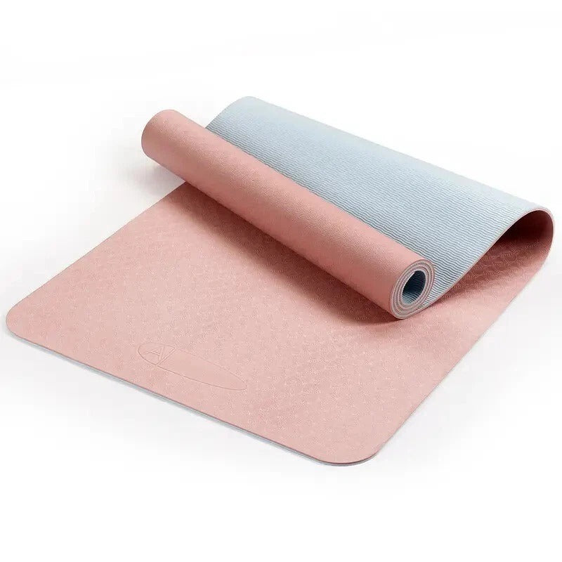 Non-Slip Yoga Mat with Strap – 183x61cm Exercise Mat for Home Gym
