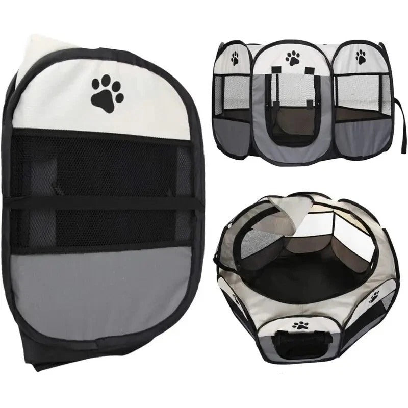 Portable Pet Playpen – Foldable Soft Crate for Dog, Cat, Rabbit, Guinea Pig