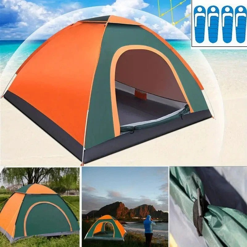 3-4 Person Pop Up Camping Tent – Instant Setup Waterproof Dome for Outdoor Use