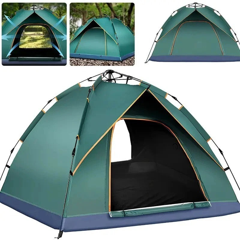 3-4 Person Automatic Camping Tent – Double Layer Waterproof Pop Up Outdoor Tent