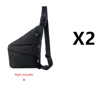 Multi-function Storage Gun Bag Close-fitting One-shoulder Anti-theft Bag - Black / Right 2PCS - Clothing