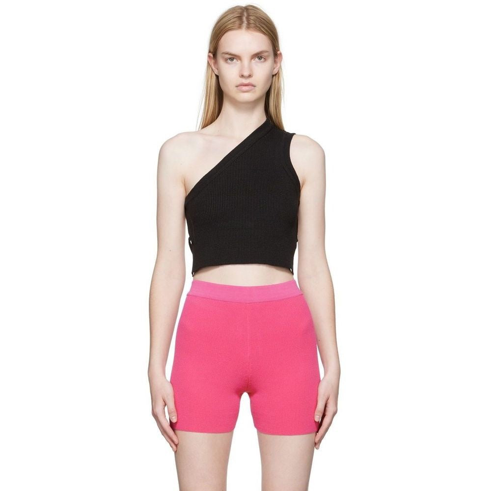 Fashionable One-shoulder Design Sense Hollow Knit Ladies' Top