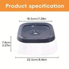 Splash-Proof Floating Pet Water Bowl for Dogs & Cats - Non-Slip,