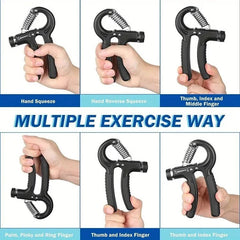 2pcs Adjustable Hand Grip Strengthener 5–60kg – Hand Exerciser Set