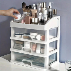 Large Makeup Storage Box with Drawers – Cosmetic Organizer Grid Holder