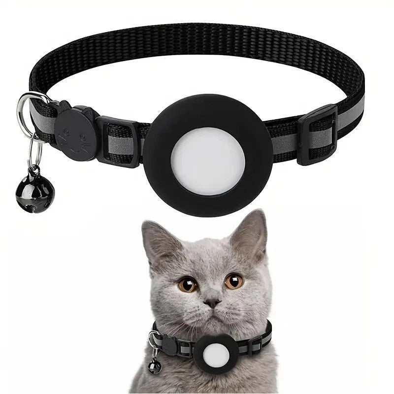 For Apple AirTag Cat Dog Collar Reflective Cat Collar Case Air Tag GPS Anti-lost