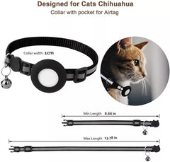 For Apple AirTag Cat Dog Collar Reflective Cat Collar Case Air Tag GPS Anti-lost