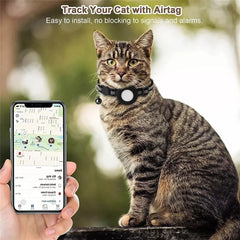 For Apple AirTag Cat Dog Collar Reflective Cat Collar Case Air Tag GPS Anti-lost