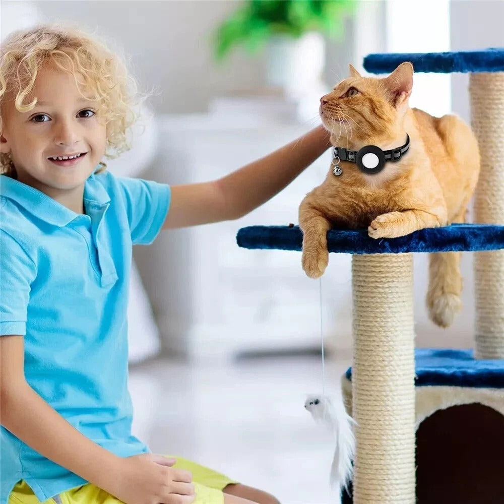 For Apple AirTag Cat Dog Collar Reflective Cat Collar Case Air Tag GPS Anti-lost