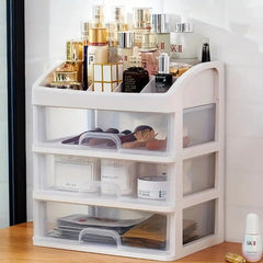 Large Makeup Storage Box with Drawers – Cosmetic Organizer Grid Holder