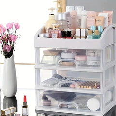 Large Makeup Storage Box with Drawers – Cosmetic Organizer Grid Holder